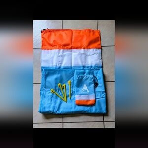 Airsparky Blanket Blue Orange Outdoor Beach Travel Picnic Camping Blanket